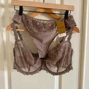 1/2 NWT CHANTELLE French Embroidered Bra & Panty Set